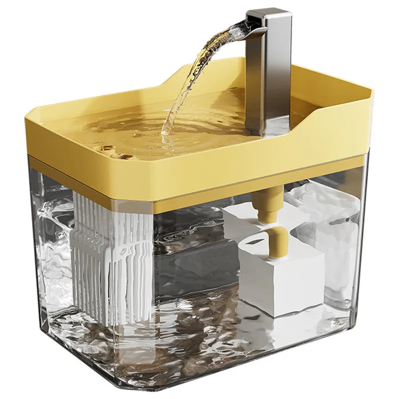 New transparent pet water dispenser plug-in automatic water drinker circulating and flowing out water smoothly pet water drinker