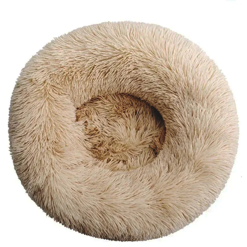 50-90cm Round Pet Bed for Large Dog Bed Super Soft Cat Bed Long Plush Dog House for Medium Dog House Winter Warm Sleeping