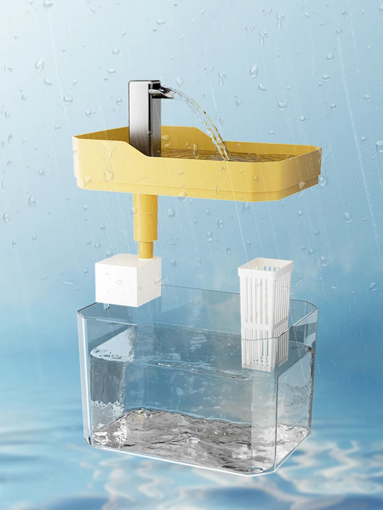 New transparent pet water dispenser plug-in automatic water drinker circulating and flowing out water smoothly pet water drinker