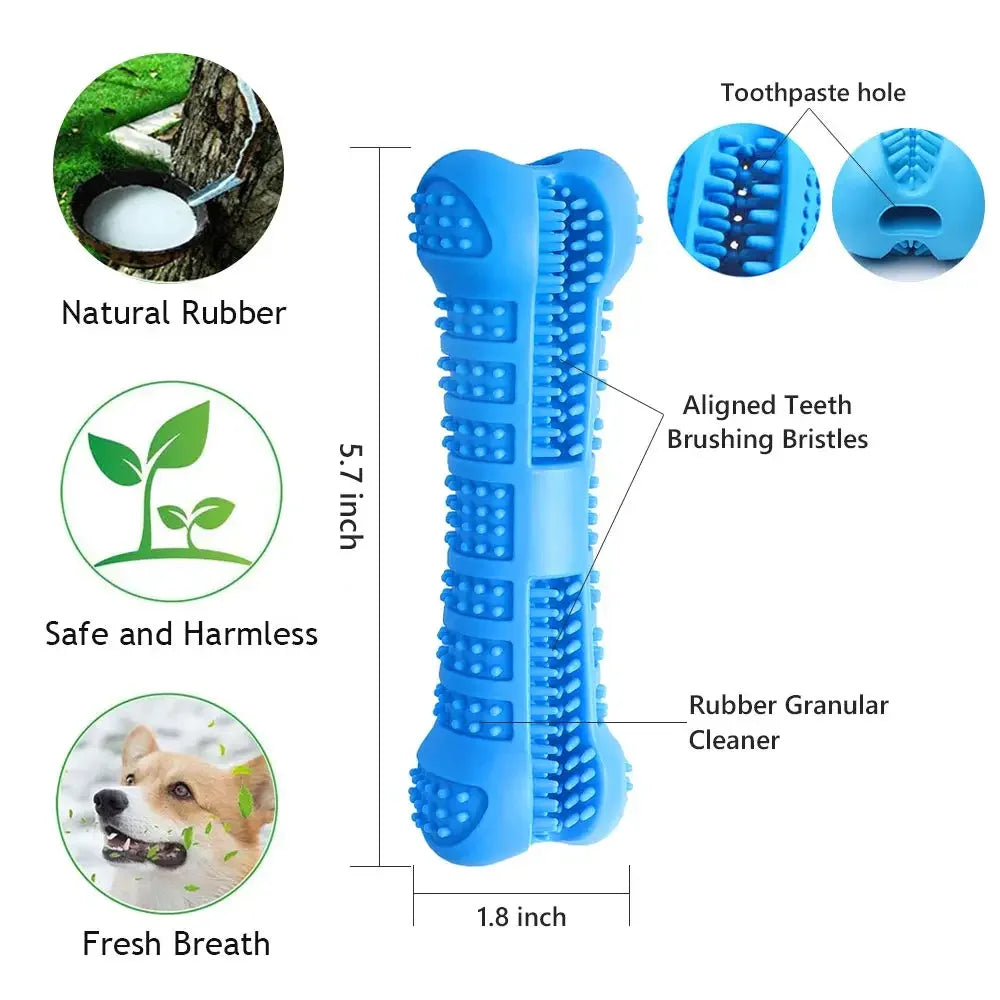 1PC Pet Chew Toy Soft Rubber Dog Toothbrushes