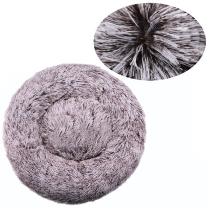 50-90cm Round Pet Bed for Large Dog Bed Super Soft Cat Bed Long Plush Dog House for Medium Dog House Winter Warm Sleeping