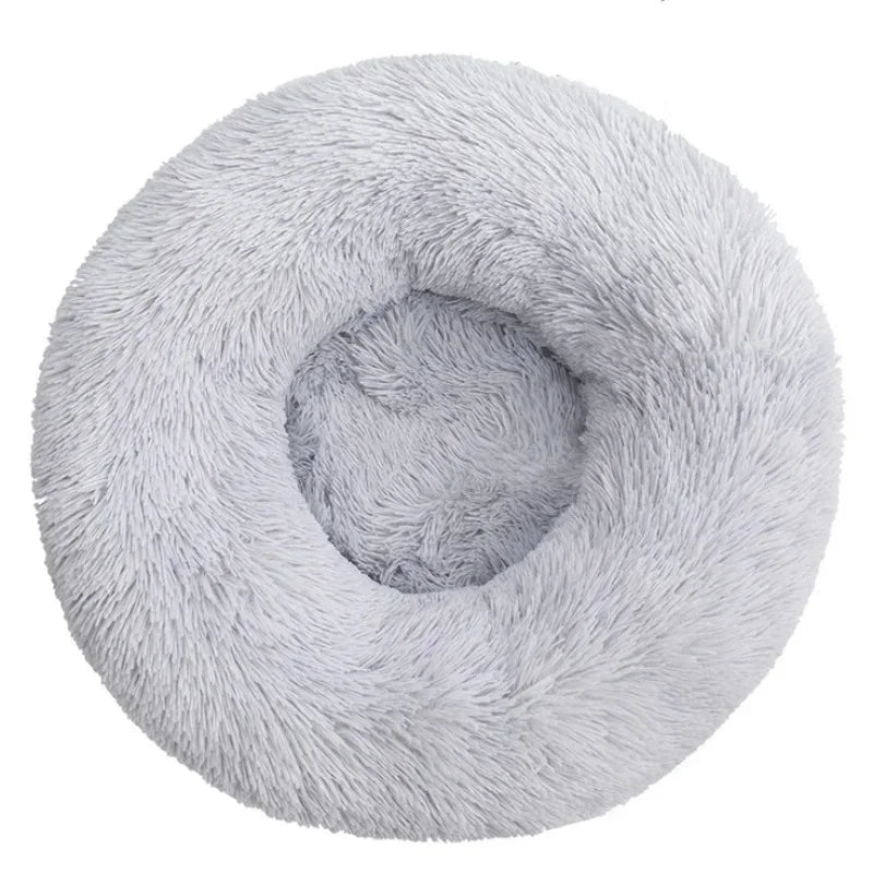 50-90cm Round Pet Bed for Large Dog Bed Super Soft Cat Bed Long Plush Dog House for Medium Dog House Winter Warm Sleeping