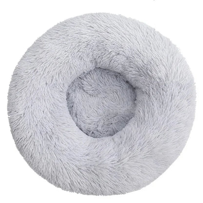 50-90cm Round Pet Bed for Large Dog Bed Super Soft Cat Bed Long Plush Dog House for Medium Dog House Winter Warm Sleeping