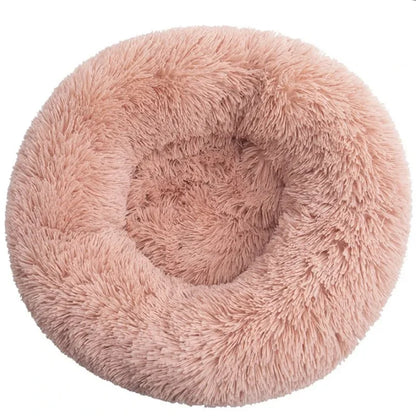 50-90cm Round Pet Bed for Large Dog Bed Super Soft Cat Bed Long Plush Dog House for Medium Dog House Winter Warm Sleeping
