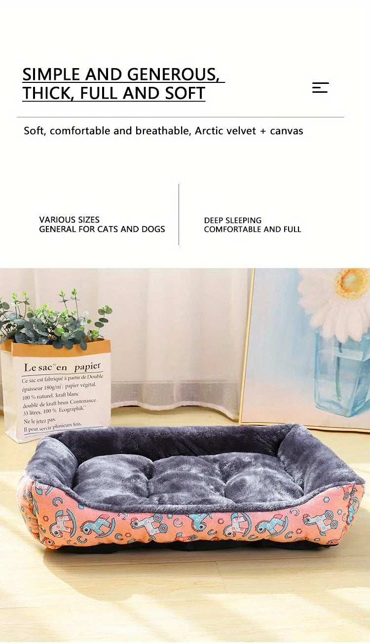 Cozy Pet Sofa Bed – Dog & Cat Cushion Mat