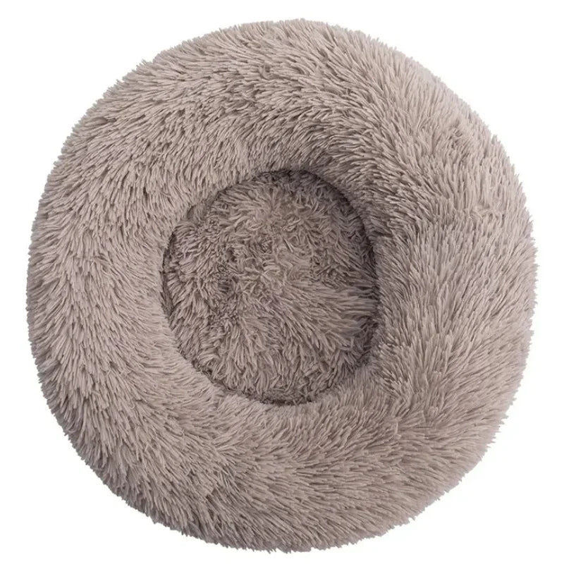 50-90cm Round Pet Bed for Large Dog Bed Super Soft Cat Bed Long Plush Dog House for Medium Dog House Winter Warm Sleeping