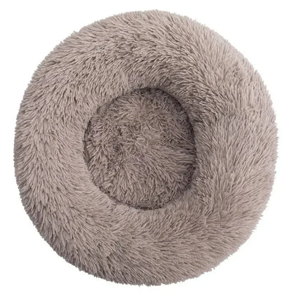 50-90cm Round Pet Bed for Large Dog Bed Super Soft Cat Bed Long Plush Dog House for Medium Dog House Winter Warm Sleeping