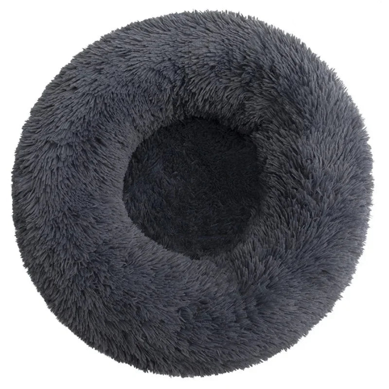 50-90cm Round Pet Bed for Large Dog Bed Super Soft Cat Bed Long Plush Dog House for Medium Dog House Winter Warm Sleeping