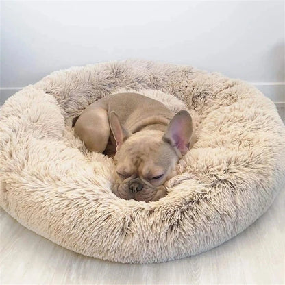 50-90cm Round Pet Bed for Large Dog Bed Super Soft Cat Bed Long Plush Dog House for Medium Dog House Winter Warm Sleeping
